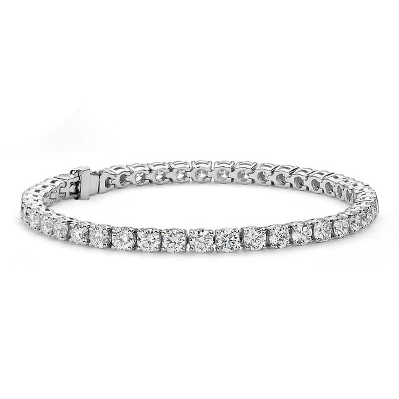 Olivia 18K White Gold Plated Tennis Bracelet with Simulated Diamond Crystals
